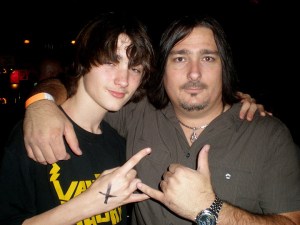 My son and me 3-weeks before the "lump" was found.