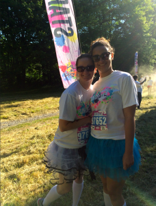 My wife and daughter in their tutus before the Run or Dye 5k